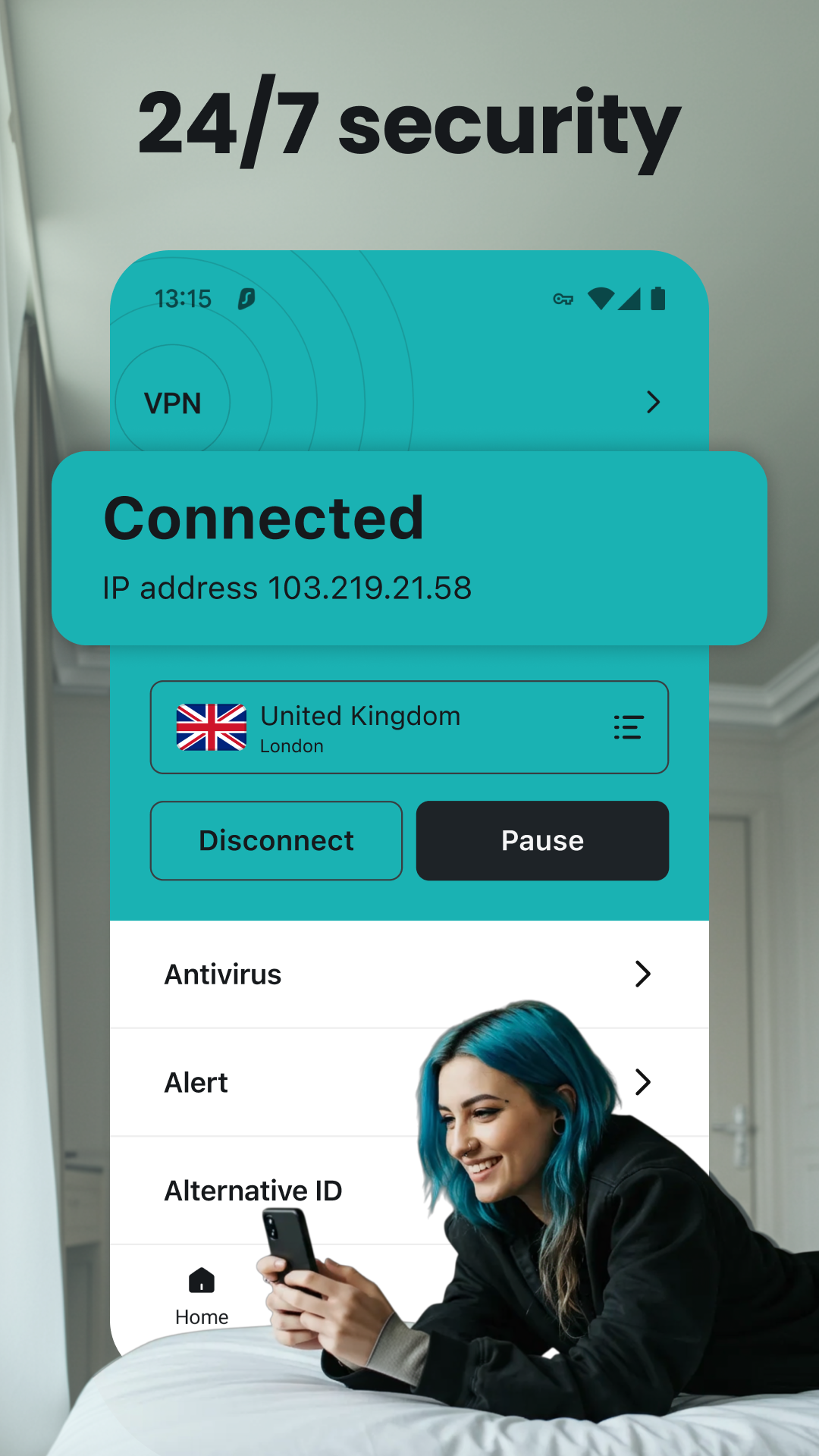 Surfshark App Store creative about continuous security